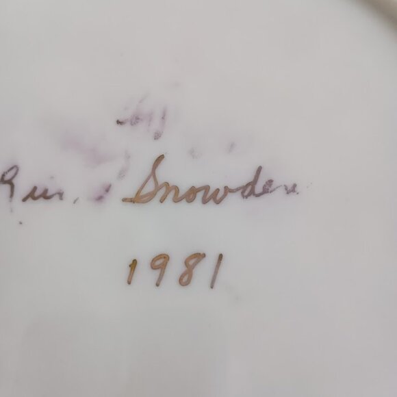 1981 Vintage Hand Painted Display Plate with Poppies - Picture 5 of 6